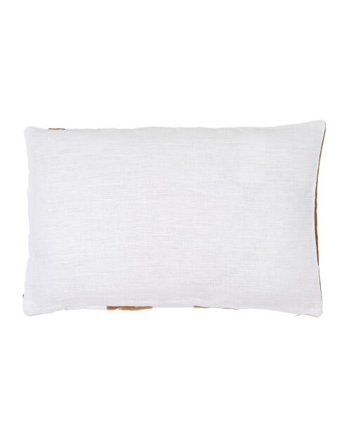 Housse de coussin en Velours & Lin Perth tabac - 40x60 cm