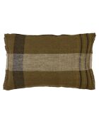 Housse de coussin 100% Lin Aalborg kaki - 40x60 cm