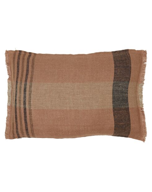 Housse de coussin 100% Lin Aalborg cimarron - 40x60 cm
