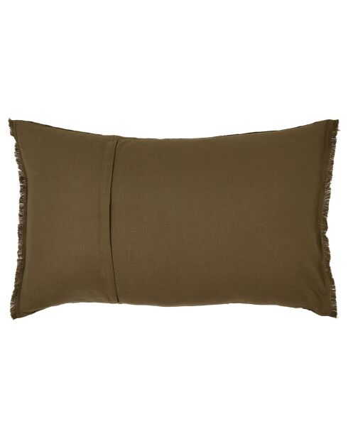 Housse de coussin 100% Lin Aalborg kaki - 50x80 cm