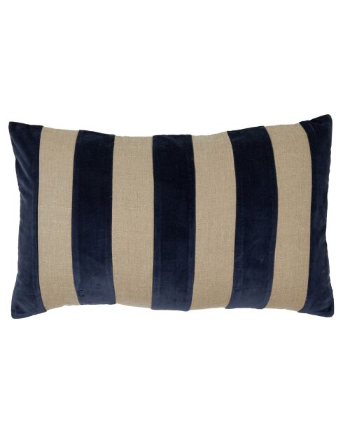 Housse de coussin en Velours & Lin Brisbane encre - 50x80 cm