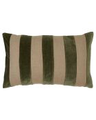 Housse de coussin en Velours & Lin Brisbane kaki - 50x80 cm