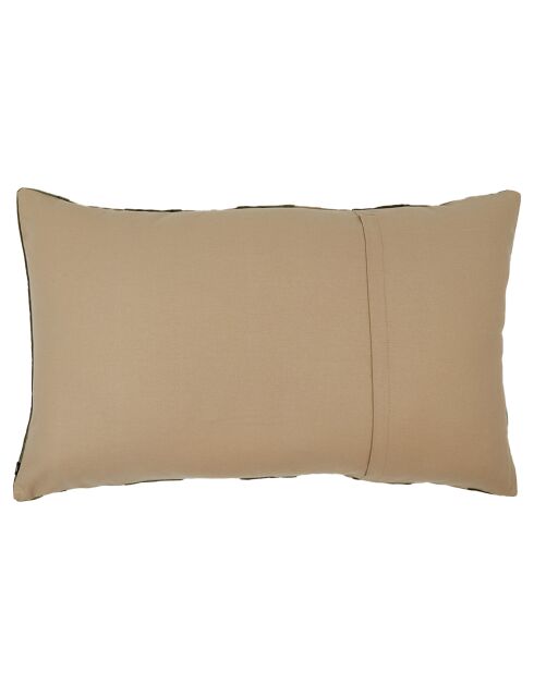 Housse de coussin en Velours & Lin Brisbane kaki - 50x80 cm