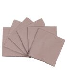 6 Serviettes/Sets de table en Lin & Coton Zilia pétale - 40x40 cm