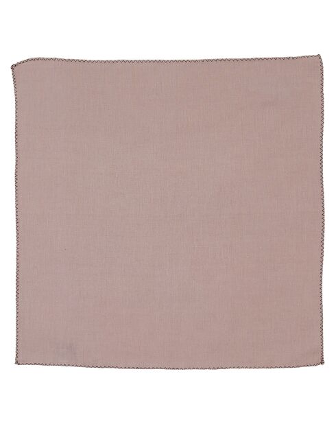 6 Serviettes/Sets de table en Lin & Coton Zilia pétale - 40x40 cm