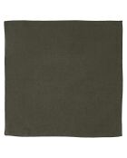 6 Serviettes/Sets de table en Lin & Coton Zilia kaki - 40x40 cm