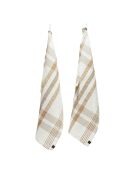 2 Torchons en Lin & Coton Aalborg tabac - 48x70 cm