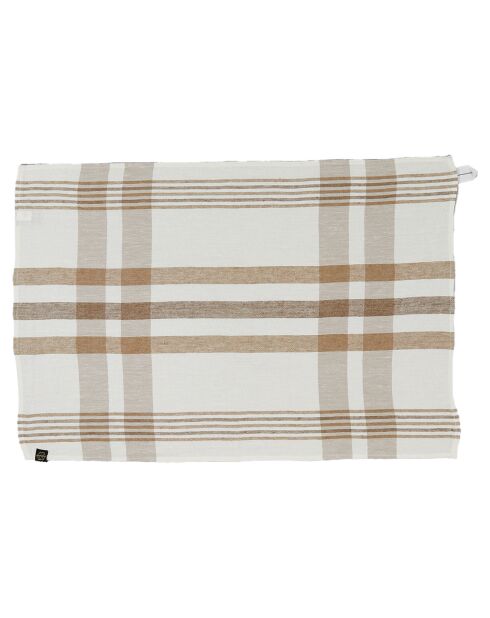 2 Torchons en Lin & Coton Aalborg tabac - 48x70 cm