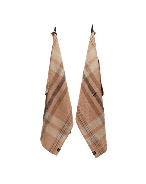 2 Torchons en Lin & Coton Aalborg cimarron - 48x70 cm