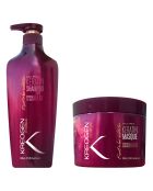 Shampoo alla cheratina per capelli molto secchi e danneggiati Duo + maschera alla cheratina