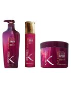 Trio Kératine Cheveux Très Secs & Abîmés Shampooing + Sérum + Masque