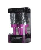 Ensemble de brosses à cheveux thermiques roses