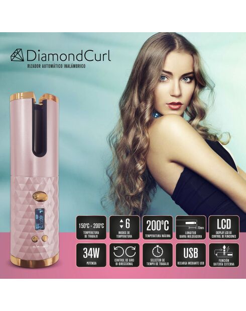 Fer à boucler automatique sans fil diamond curl