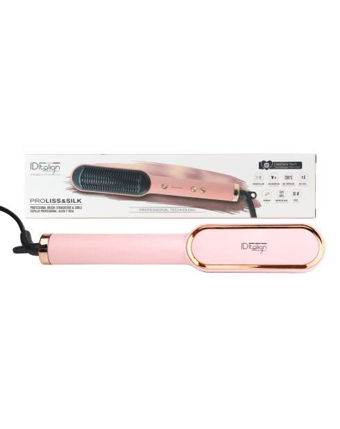 Brosse lissante avec élément chauffant ptc