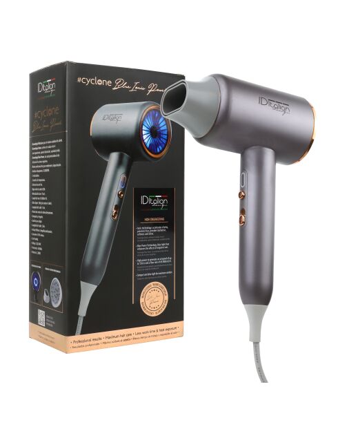 Sèche-cheveux ionique cyclone blue