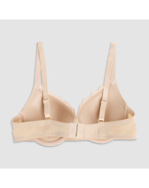 Soutien-gorge Push-Up préformé et rembourré avec bordure en dentelle Juliette poudre