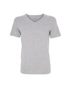T-Shirt manches courtes col V Julien gris chiné