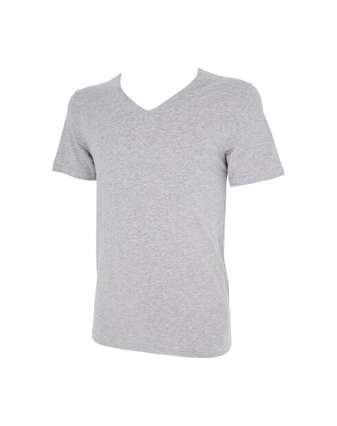 T-Shirt manches courtes col V Julien gris chiné