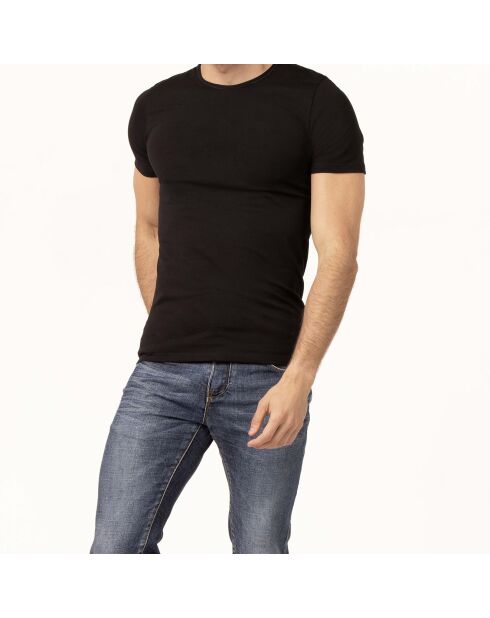 T-Shirt manches courtes col ras du cou Maxence noir