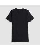 T-Shirt manches courtes col ras du cou Maxence noir