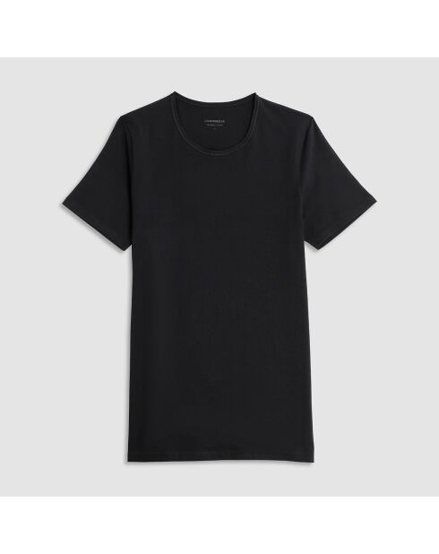 T-Shirt manches courtes col ras du cou Maxence noir