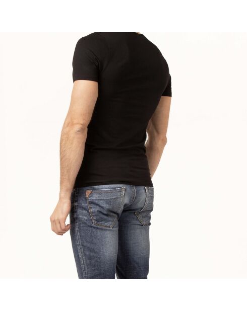 T-Shirt manches courtes col ras du cou Maxence noir