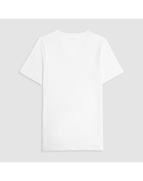 T-Shirt manches courtes col V Julien blanc