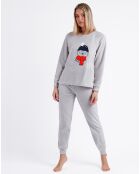 Pyjama micropolaire Good Morning Mouse gris
