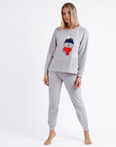 Pyjama micropolaire Good Morning Mouse gris