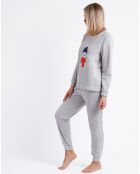 Pyjama micropolaire Good Morning Mouse gris