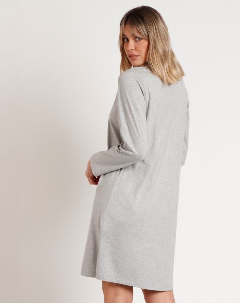 Chemise de nuit Pink Hearts B gris chiné