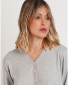 Chemise de nuit Pink Hearts B gris chiné