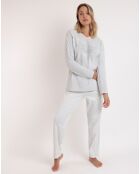 Pyjama col en V Soft Home perle