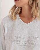 Pyjama col en V Soft Home perle