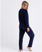 Pyjama en velours Good Morning Mouse bleu marine