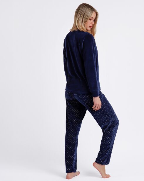 Pyjama en velours Good Morning Mouse bleu marine