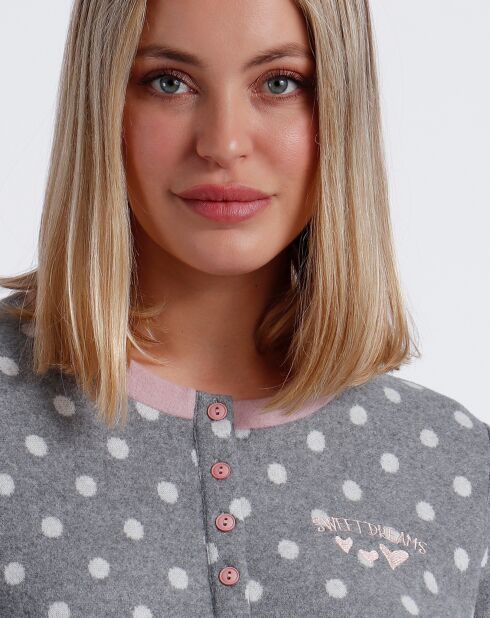Pyjama Sweet Dots A gris chiné