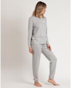 Pyjama Pink Hearts C gris chiné