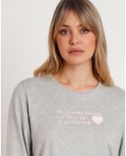 Pyjama Pink Hearts C gris chiné