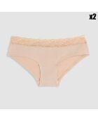 2 Minis culottes Maria beiges