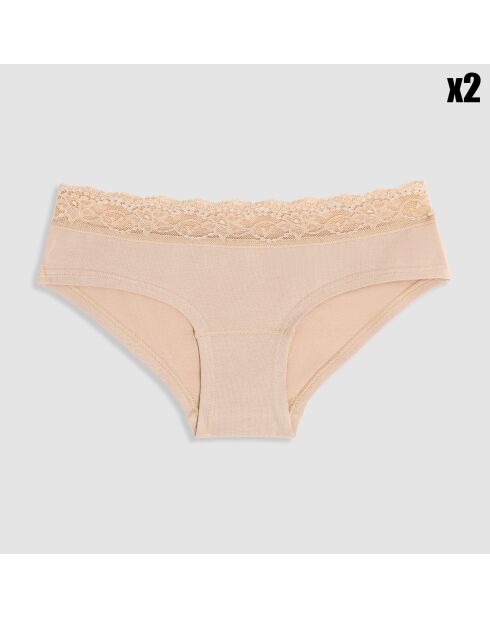 2 Minis culottes Maria beiges