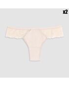 2 Culottes brésiliennes Anne beiges