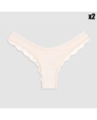 2 Culottes brésiliennes Annie blanches
