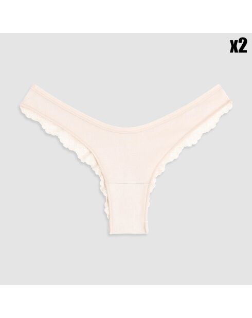 2 Culottes brésiliennes Annie blanches