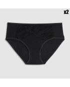 2 Culottes midis June noires