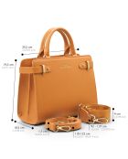 Sac à main en Cuir Massy Luxe marron - 25x19x10 cm