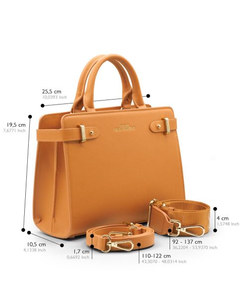 Sac à main en Cuir Massy Luxe marron - 25x19x10 cm