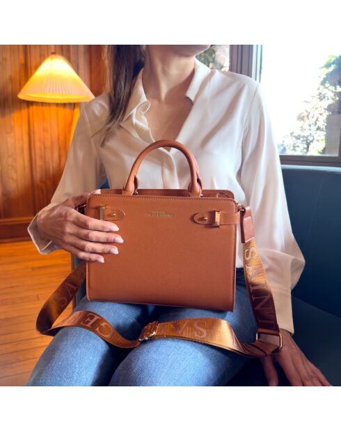 Sac à main en Cuir Massy Luxe marron - 25x19x10 cm