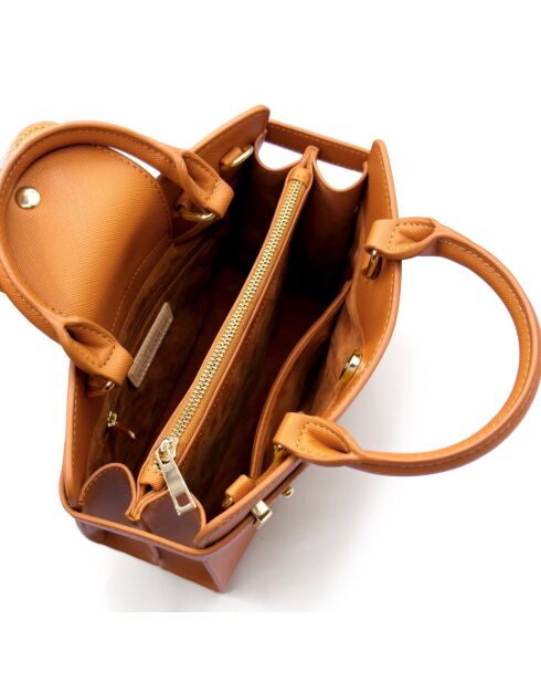 Sac à main en Cuir Massy Luxe marron - 25x19x10 cm