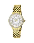 Montre Quartz Femme Astor III en Acier & Diamants dorée